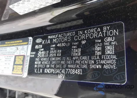 2020 Kia Sportage S from USA, damaged, VIN KNDP63AC4L7708481